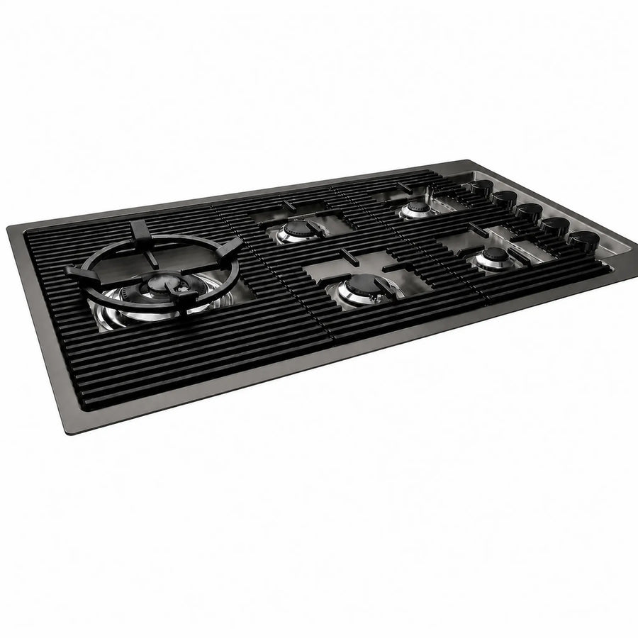 87cm - Milano Lusso 5-Burner Gas Hobs - ( Recessed Knobs ) - Luxair Cooker Hoods Limited