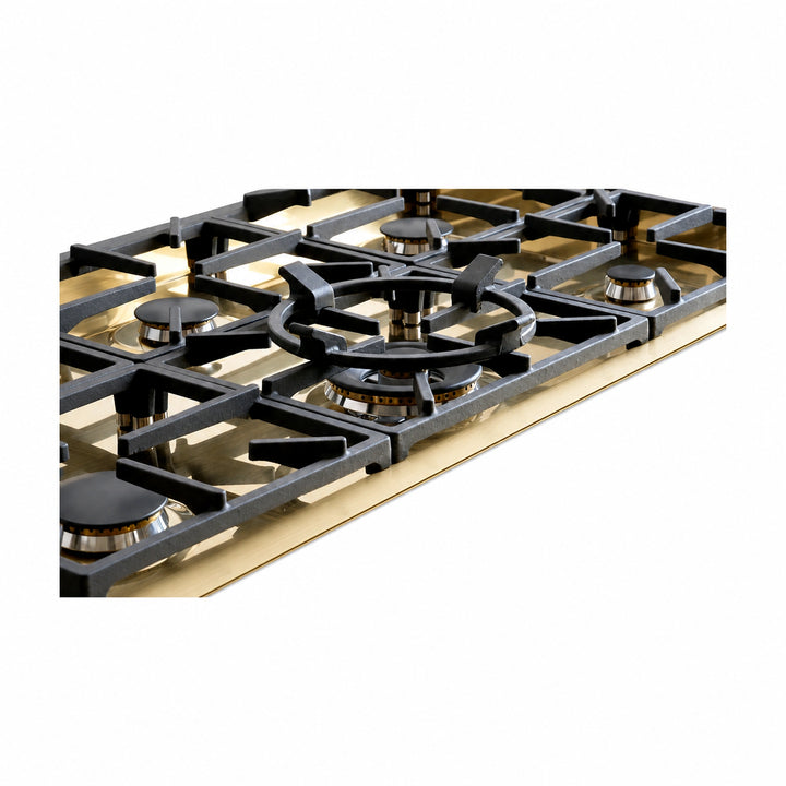 Milano Lusso 115cm 6 Burner Gas Hob - Stainless Steel, Gold, Copper or Gun Metal