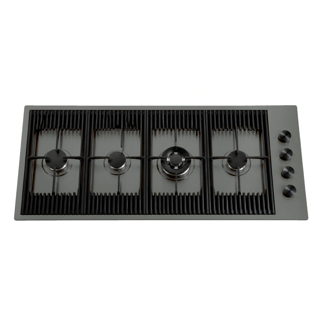 115cm - Milano Lusso 4-Burner Gas Hobs Gold - Copper - Gun Metal - Stainless Steel