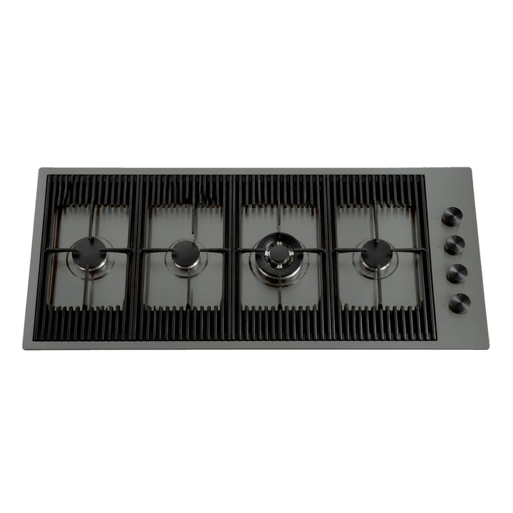115cm - Milano Lusso 4-Burner Gas Hobs Gold - Copper - Gun Metal - Stainless Steel
