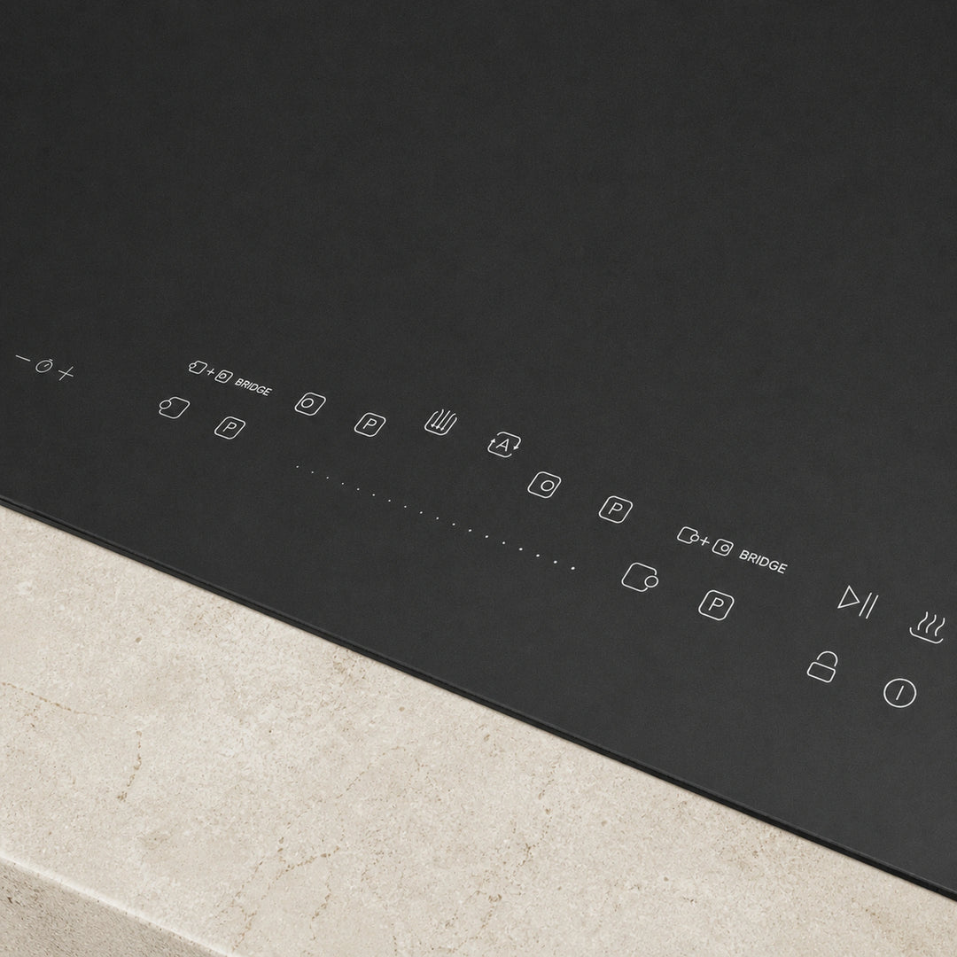 90cm Panoramic Induction Hob Silk Matt Glass - Luxair Cooker Hoods Limited