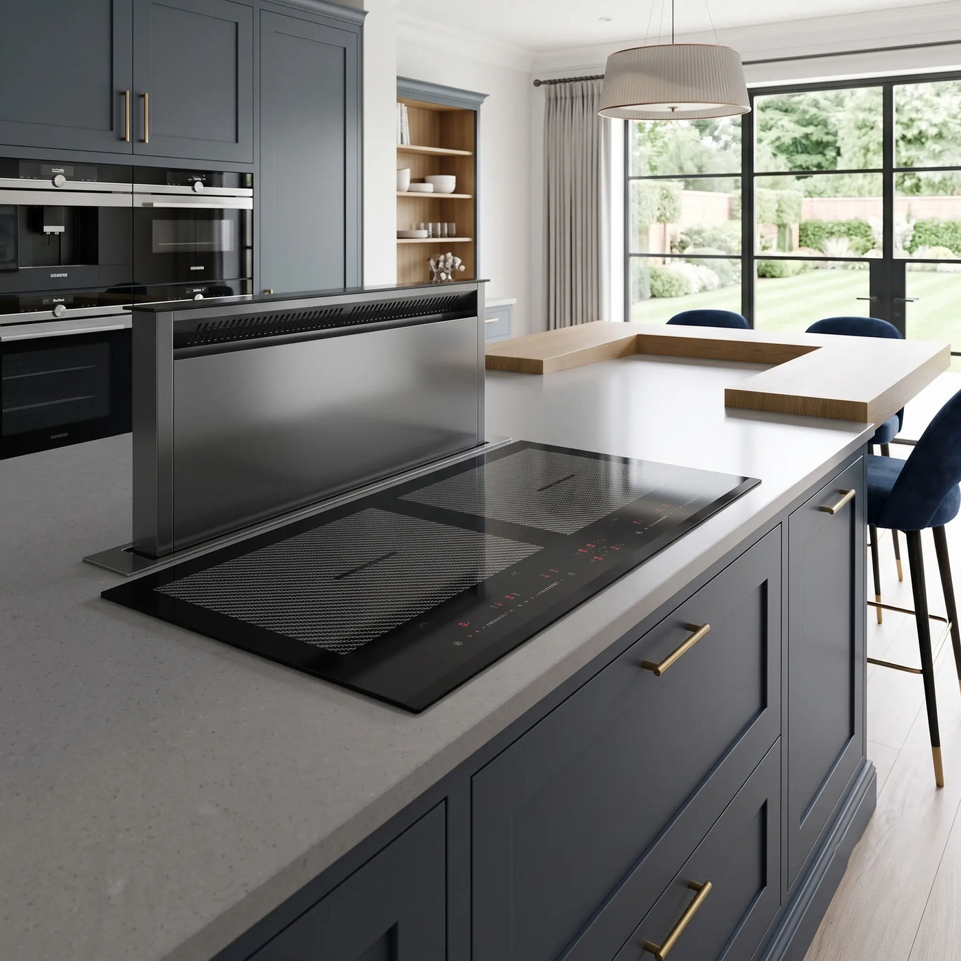 Slimline Panoramic induction hob Downdraft compatible — pairs exceptionally with the Luxair LA-90-DOWNDRAFT.