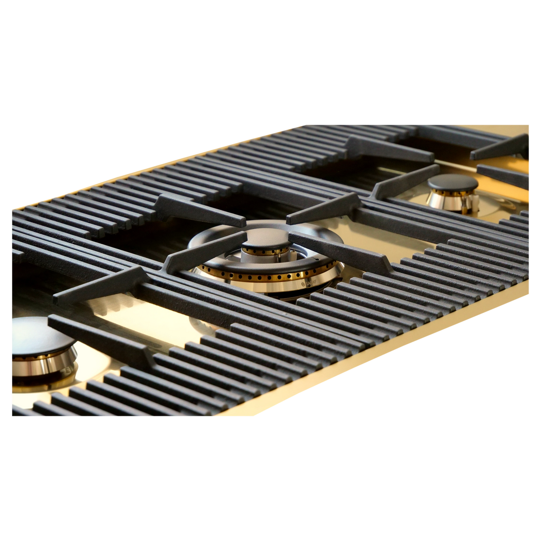 87cm - Milano Lusso 3 -Burner Gas Hobs Gold - Copper - Gun Metal - Stainless
