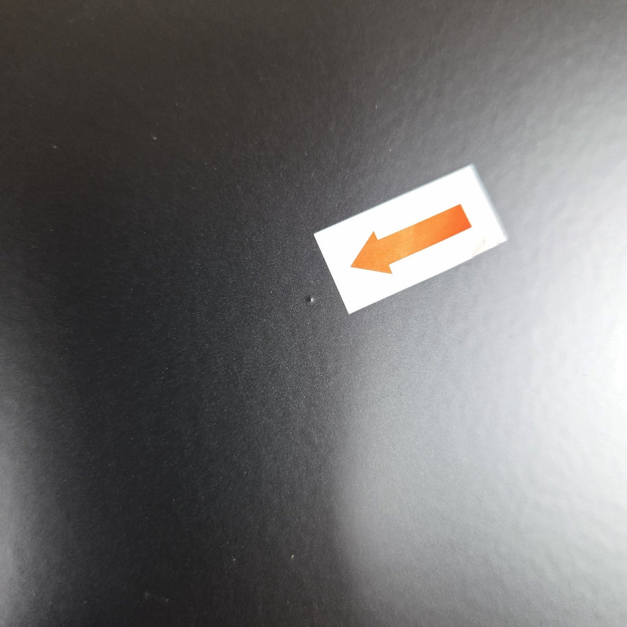 minor paint imperfection on door
