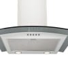 60cm Curved Glass Cooker Hood - White