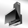 Ison - 90cm Angled Cooker Hood - Black and Stainless Steel