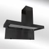 Arezzo - 100cm Wall Mounted Cooker Hood - Black - Right Hand Chimney