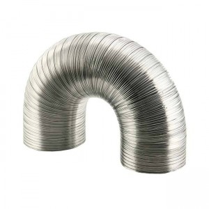 Rigid aluminium ventilation hose round Ø 125 mm length 3 metres