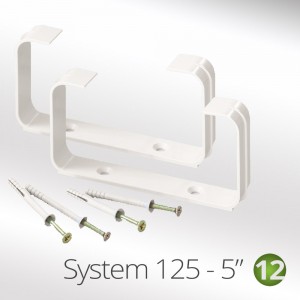 150mm x 70mm - Flat Tube Ducting Clips (2 x per pack) System125