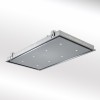 This ceiling hood has 8 x small chrome led lights