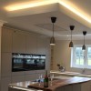 90cm x 50cm white kitchen extractor with led lights
