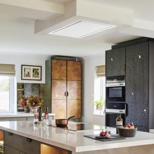 Ceiling Cooker Hood With LED Surround Stainless Steel