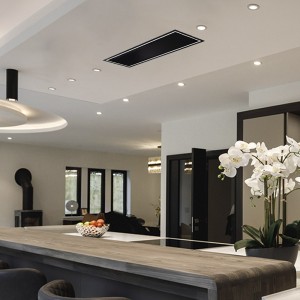 Caporra - 90cm x 30cm Slimline Brushless Motor Ceiling Hood - Black