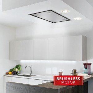 90cm Ceiling Cooker Hood Stainless Steel with Brushless Motor