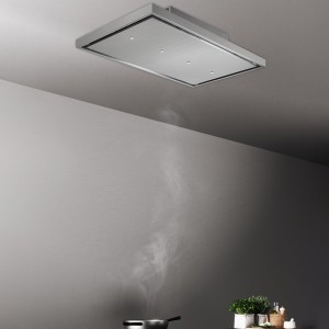 90cm Recirculating Ceiling Cooker Hood Stainless Steel