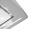 Full silver glass designer panel with flush LED lights