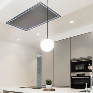 NEW- 120cm all stainless steel ceiling cooker hood with brushless slimline motor 