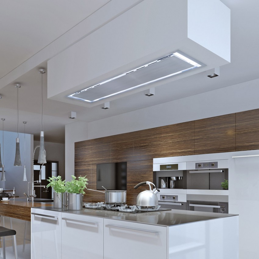 120cm x 30cm Soffitto Ceiling Hood in Stainless Steel