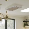 Designer brushless motor ceiling cooker hood in all stainless steel