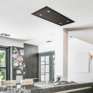 90cm x 60cm Ceiling Kitchen Extractor - Black