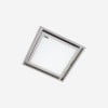 Designer top of the range ceiling hood, with stainless steel outer frame & LED inner door panel 