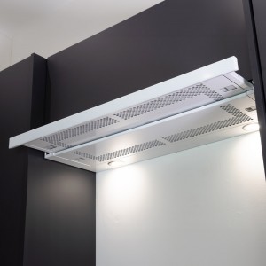 90cm Telescopic Kitchen Cooker Extractor in White