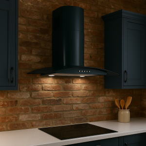 90cm Curved Glass Cooker Hood - Anthracite