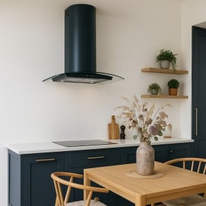 70cm Curved Glass Cooker Hood - Anthracite