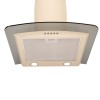 60cm Curved Glass Cooker Hood - Cream