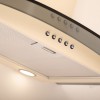 60cm Curved Glass Cooker Hood - Cream