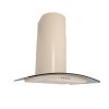 70cm Curved Glass Cooker Hood - Cream