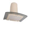 70cm Curved Glass Cooker Hood - Cream