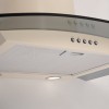 70cm Curved Glass Cooker Hood - Cream