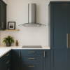 Curved Glass Stainless Steel Kitchen Extractor