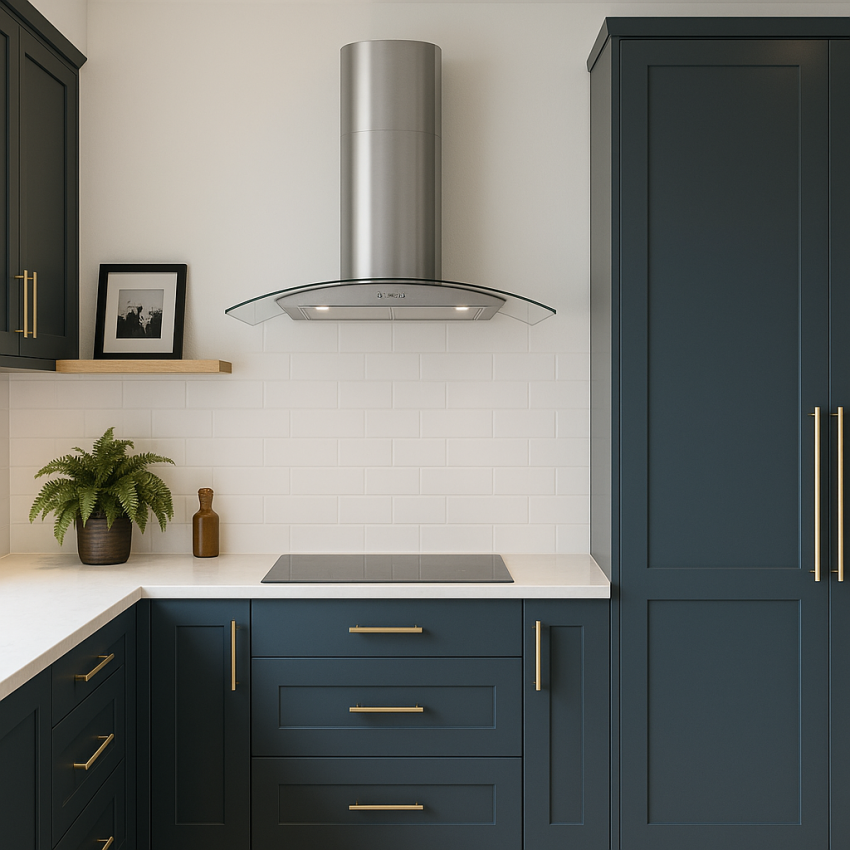 60cm Curved Glass Cooker Hood Stainless Steel
