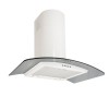 80cm Curved Glass Cooker Hood - White