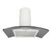 80cm Curved Glass Cooker Hood - White