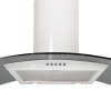 80cm Curved Glass Cooker Hood - White