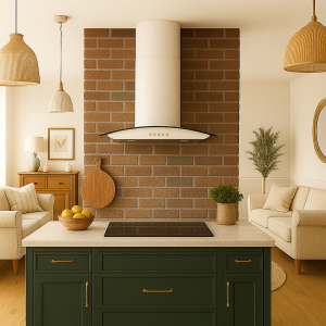 70cm Curved Glass Kitchen Cooker Hood - White