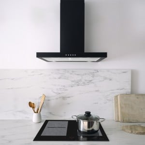 70cm Flat Cooker Hood - Black