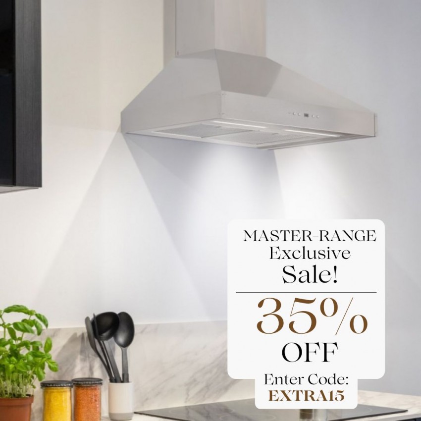 60cm Master Range Premium Range Cooker Hood Stainless Steel