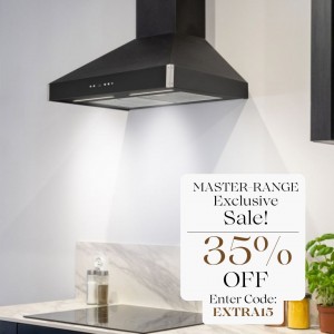 70cm Master Range Premium Range Hood Black