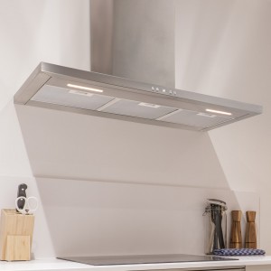120cm Moda Kitchen Hood with Colour Adjustable LED Lights Stainless Steel
