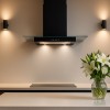 Flat Hood With Glass in Black