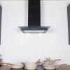 70cm Flat Hood With Glass in Black