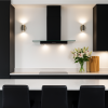 60cm Straight Glass Cooker Hood - Black