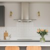 90cm Straight Glass Cooker Hood - Stainless Steel