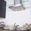 90cm Straight Glass Cooker Hood - Stainless Steel