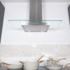 90cm Straight Glass Cooker Hood - Stainless Steel