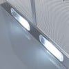 2x LED ES Bulbs 3.4w 6500 Kelvin On Silver Glass Splashback